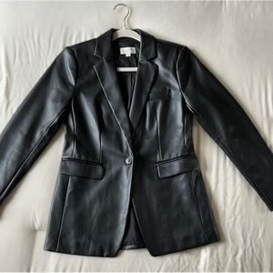 LOFT Women's Faux Leather Blazer
